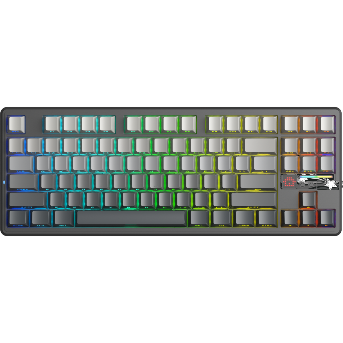 Bàn phím AULA F87 Pro V2 - Xám Đen Gradient