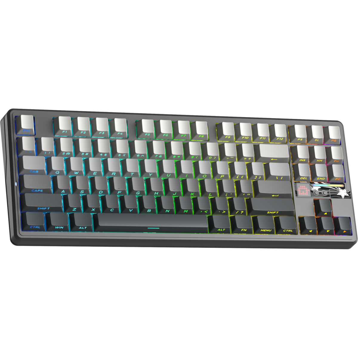 Bàn phím AULA F87 Pro V2 - Xám Đen Gradient