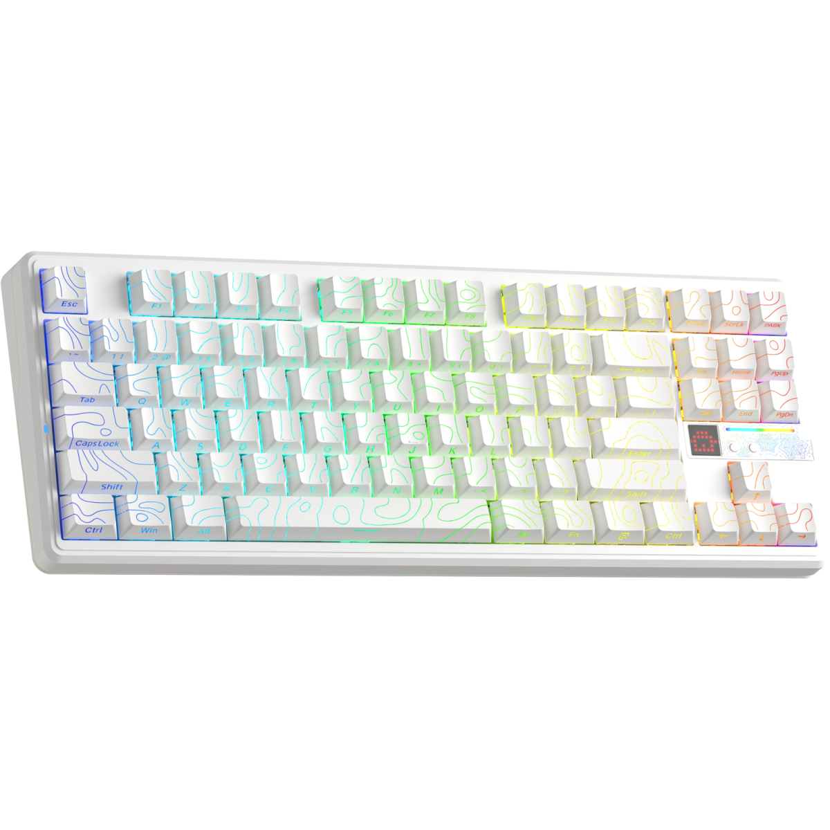 Bàn phím AULA F87 Pro V2 - Trắng Contour