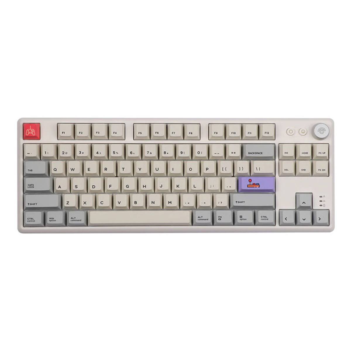 Bàn phím cơ Cidoo ABM084 Tri-mode White | Không dây - RGB