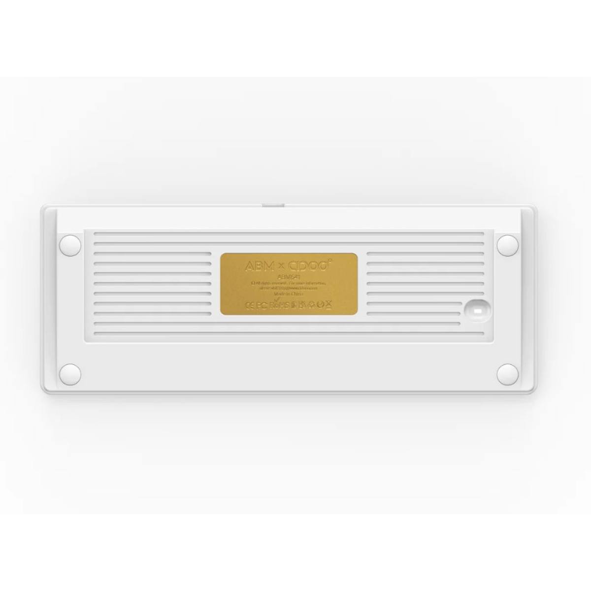 Bàn phím cơ vỏ nhôm Cidoo ABM641 Dual mode | White - Yellow