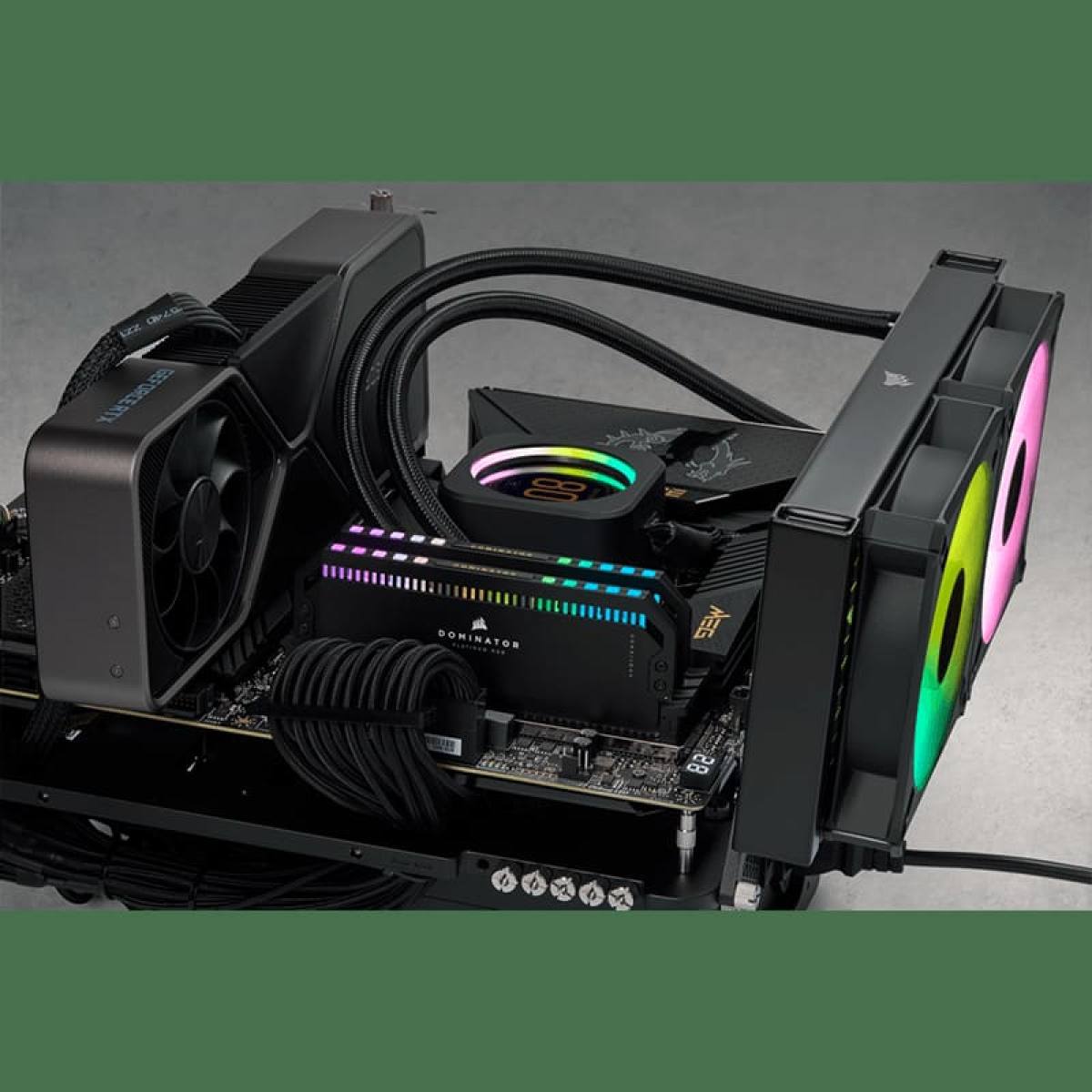Corsair DOMINATOR PLATINUM RGB Black DDR5, 5600MHz 32GB 2x16GB DIMM, RGB LED, C36, 1.25V