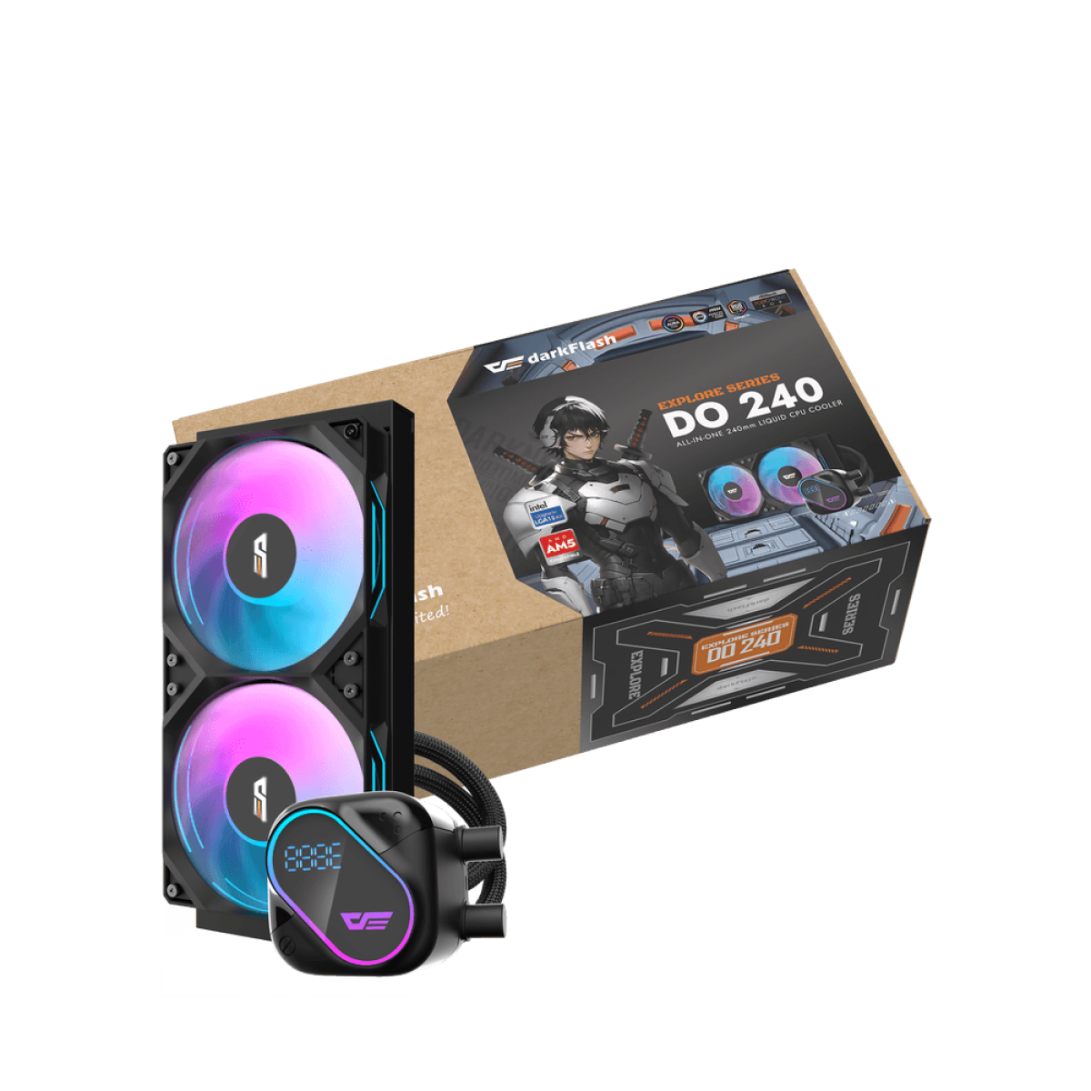 Tản nhiệt nước Darkflash DO240 Black/White