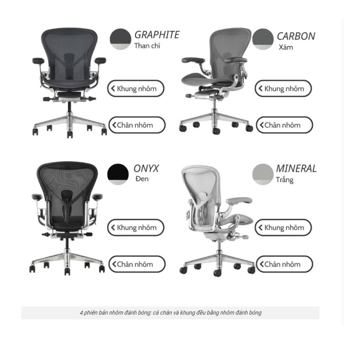 Ghế Công Thái Học Cao Cấp Herman Miller Aeron 2
