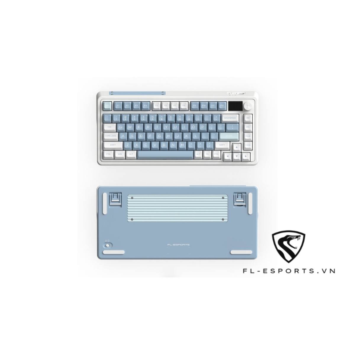 Bàn phím FL-Esports CMK75 Lake Placid Blue | Hotswap - Màn Hình LED