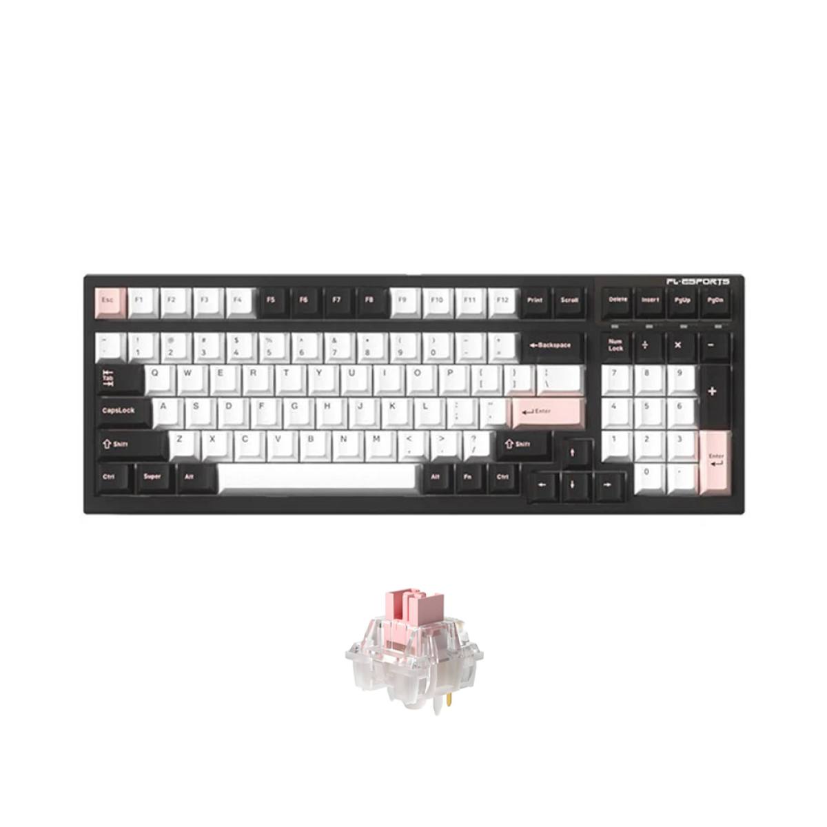 Bàn phím FL-Esports FL100 CPM White Olivia | Không dây - RGB - Hotswap
