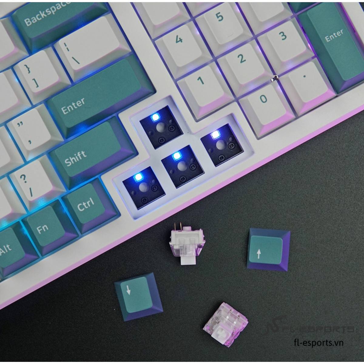 Bàn phím FL-Esports FL980CPS Aqua Green
