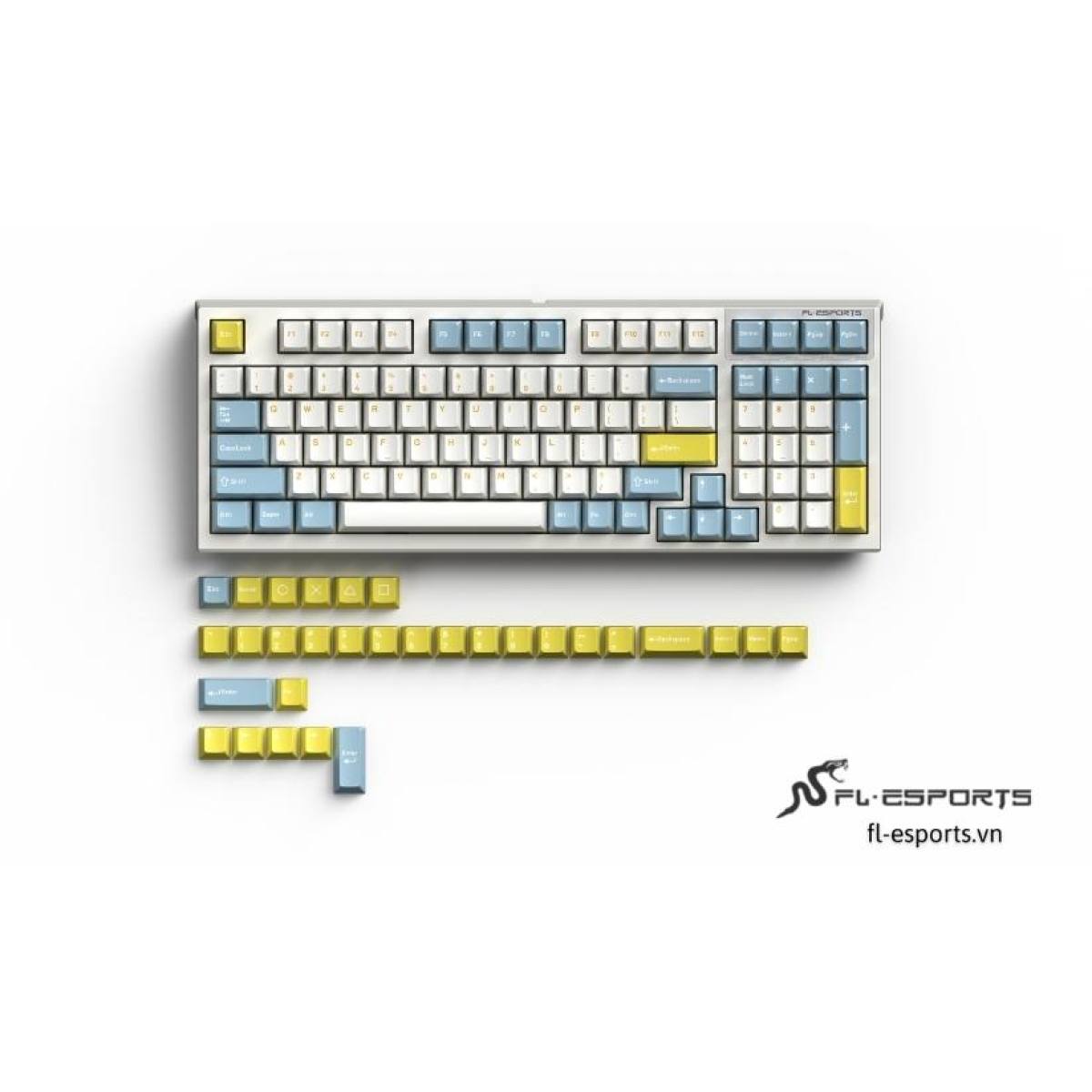 Bàn phím FL-Esports FL980CPM Sea Salt | Rosa Switch