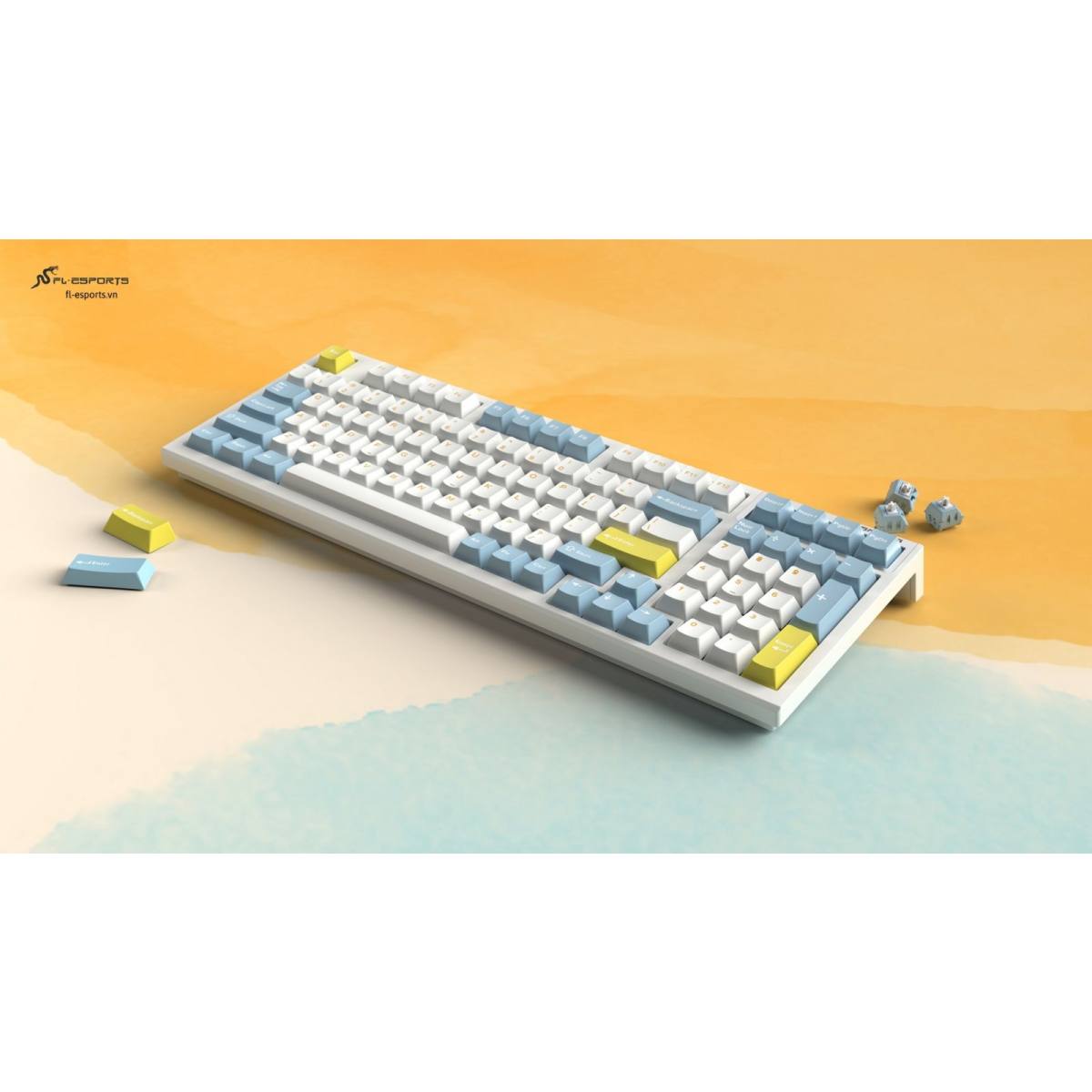 Bàn phím FL-Esports FL980CPM Sea Salt | Rosa Switch
