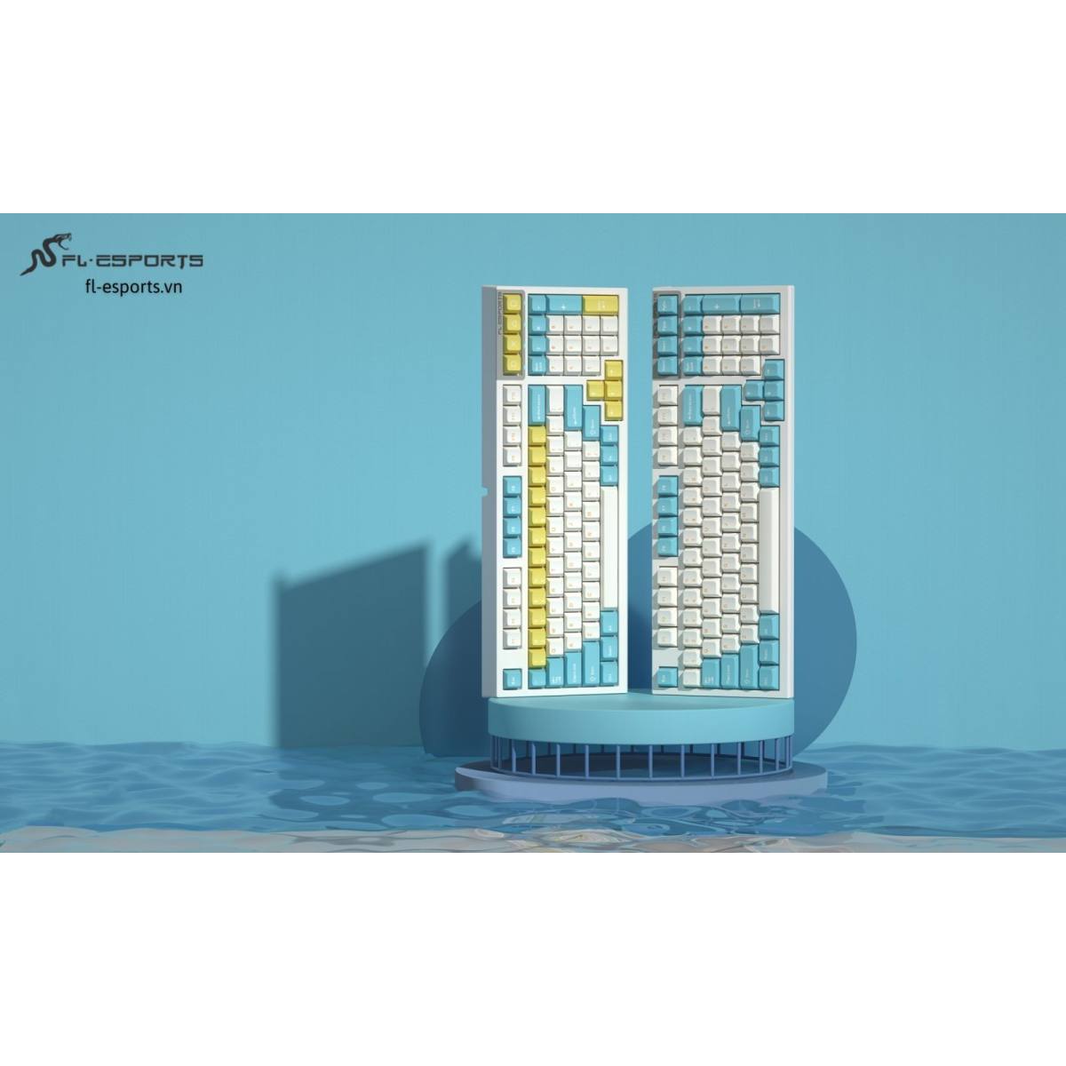 Bàn phím FL-Esports FL980CPM Sea Salt | Rosa Switch