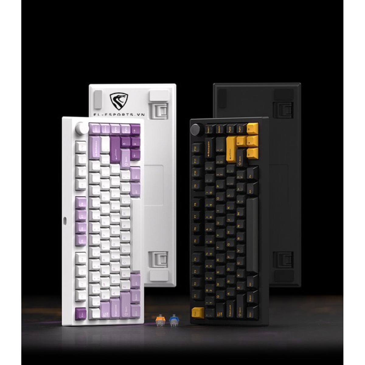 Bàn phím FL-Esports GP75 Polar Night | Không dây - Mạch xuôi - Hotswap