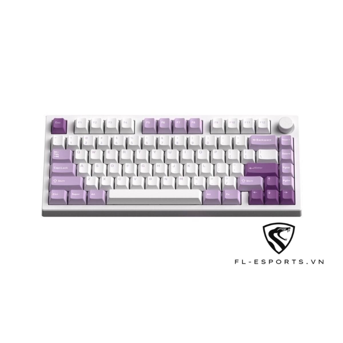 Bàn phím FL-Esports GP75 Taro Purple | Không dây - Mạch xuôi - Hotswap