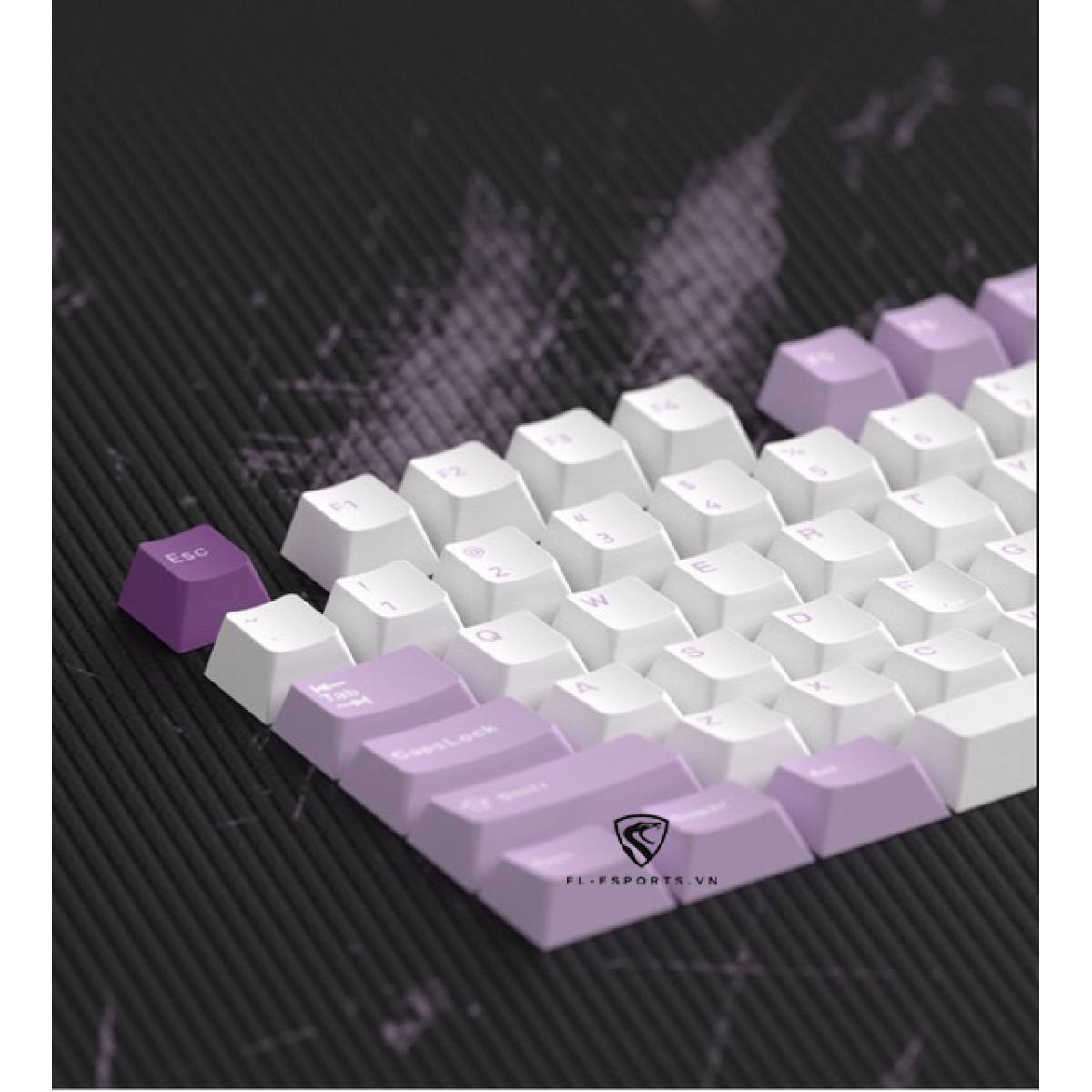 Bàn phím FL-Esports GP75 Taro Purple | Không dây - Mạch xuôi - Hotswap