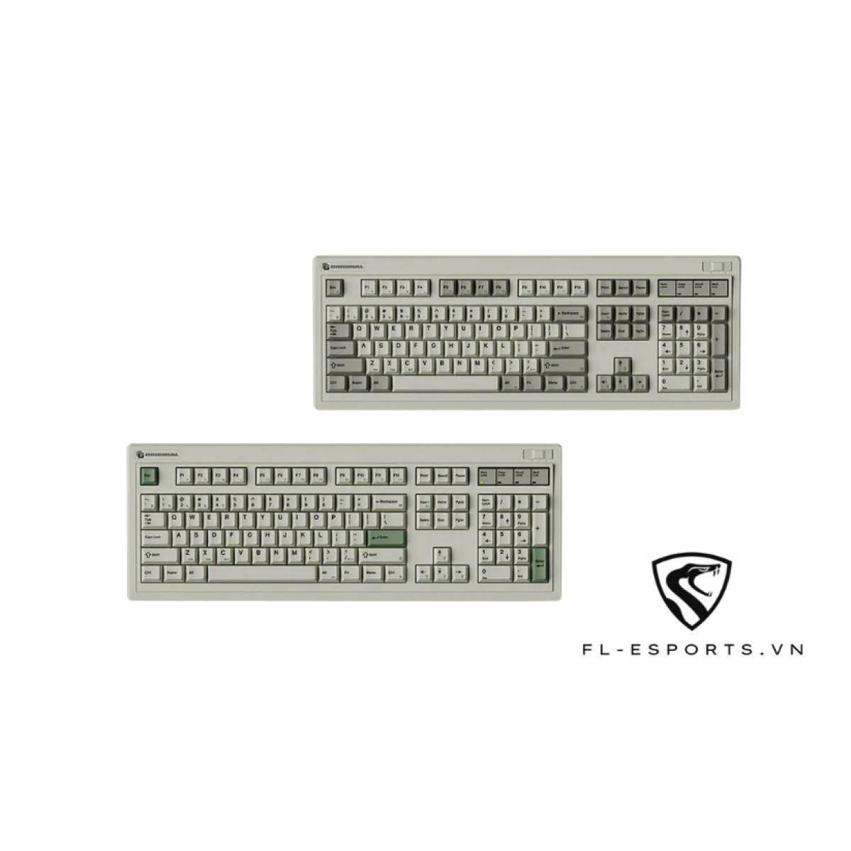 Bàn phím FL-Esports OG104 Classic White Green