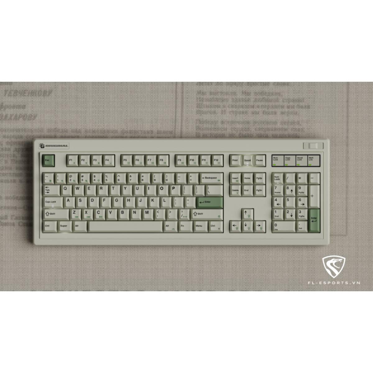 Bàn phím FL-Esports OG104 Classic White Green