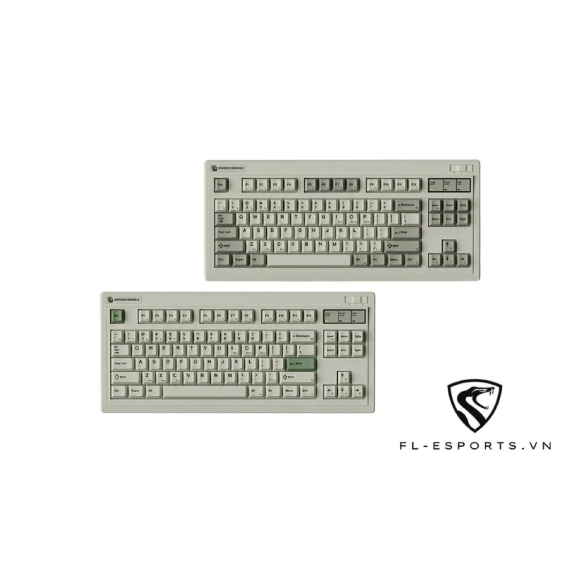 Bàn phím FL-Esports OG87 Classic White Green