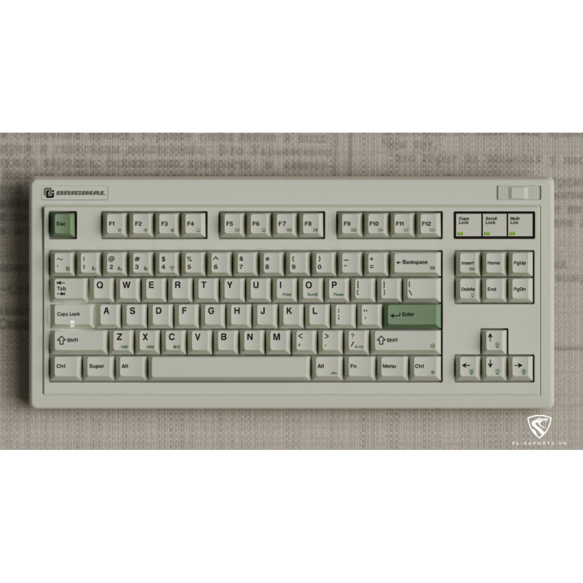 Bàn phím FL-Esports OG87 Classic White Green