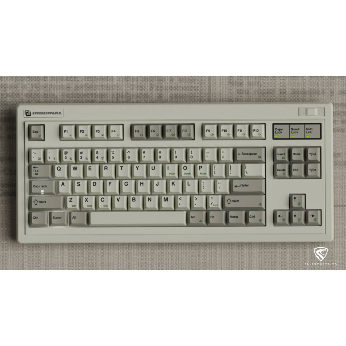 Bàn phím FL-Esports OG87 Retro White Grey