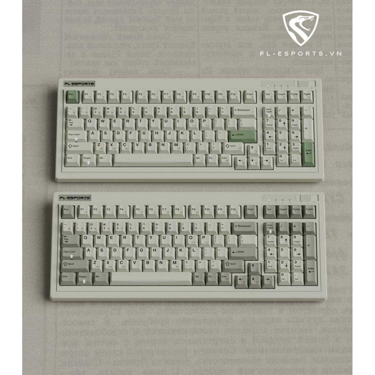Bàn phím FL-Esports OG98 White Grey
