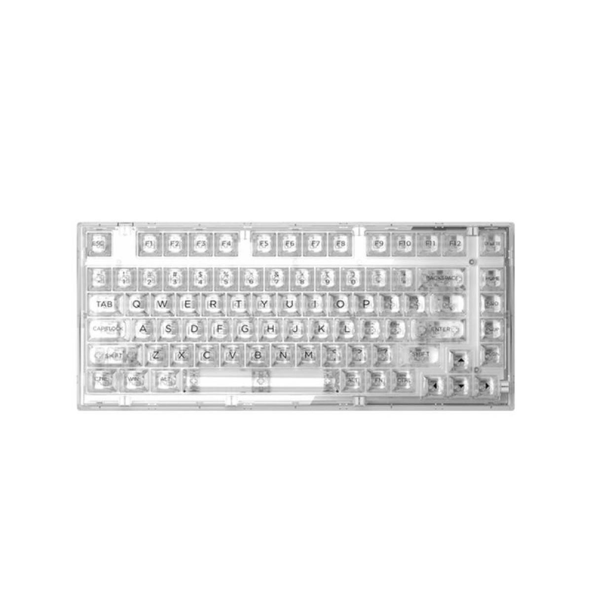 Bàn phím FL-Esports Q75 Transparent White Light Ice Keycap