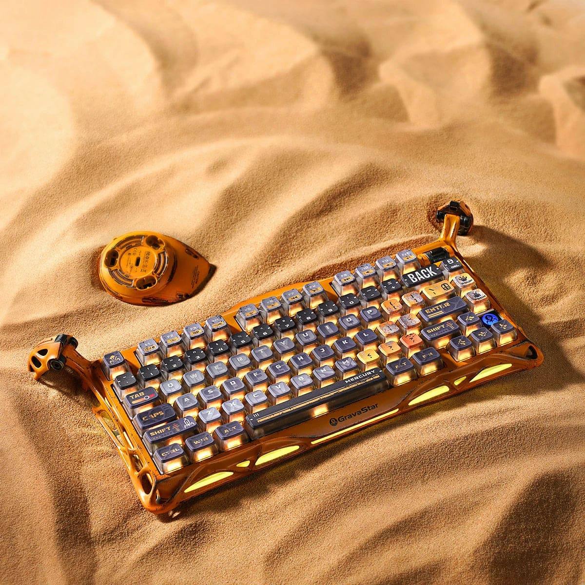 Bàn phím Gravastar Mercury K1 Pro Special Edition | Battle-Worn Yellow