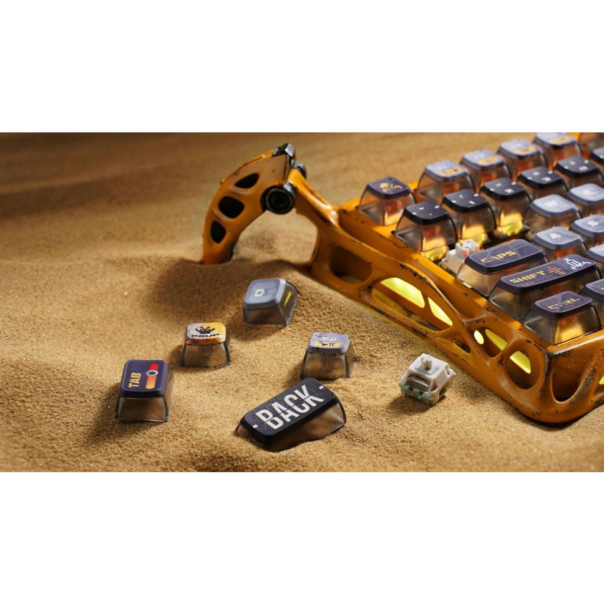 Bàn phím Gravastar Mercury K1 Pro Special Edition | Battle-Worn Yellow