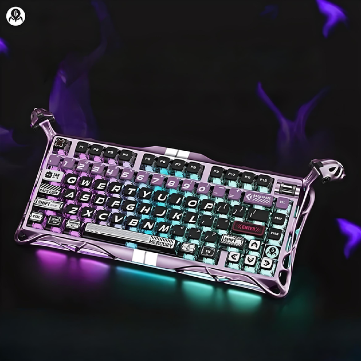 Bàn phím Gravastar Mercury V75 Pro – Flaming Night Purple