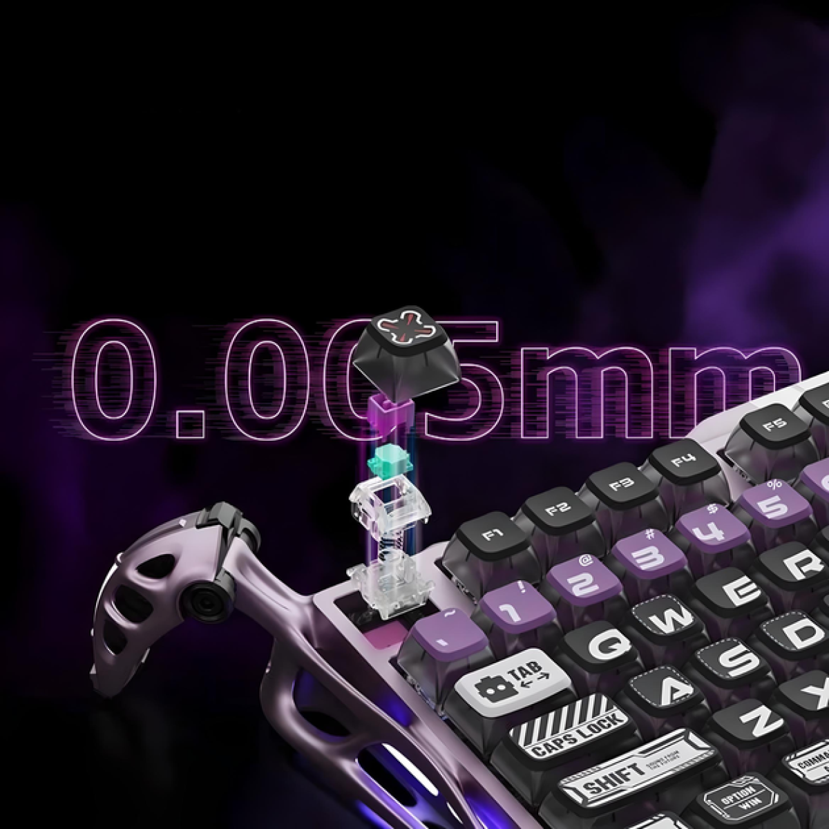 Bàn phím Gravastar Mercury V75 Pro – Flaming Night Purple