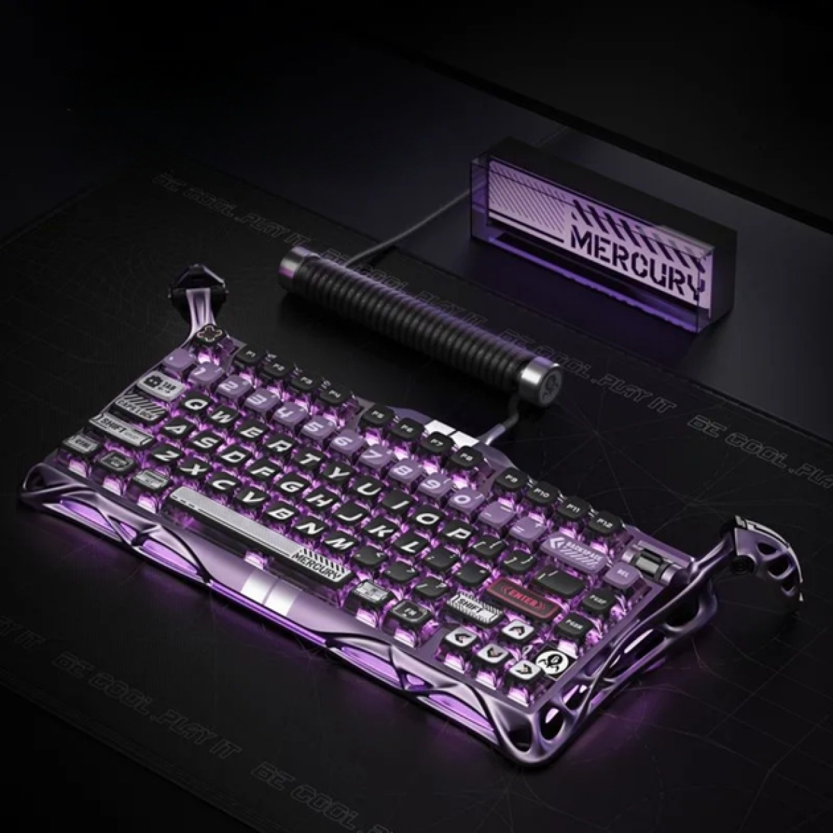 Bàn phím Gravastar Mercury V75 Pro – Flaming Night Purple