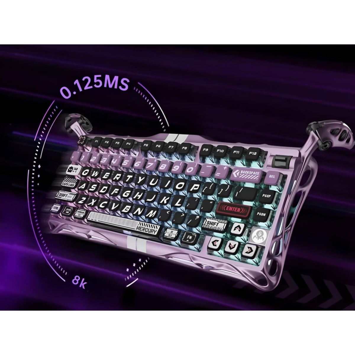 Bàn phím Gravastar Mercury V75 Pro – Flaming Night Purple