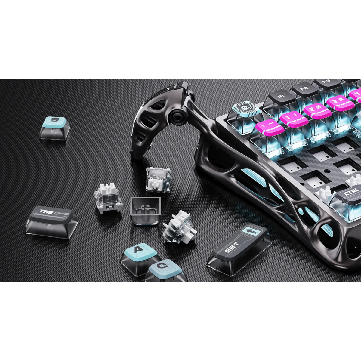 Bàn phím Gravastar Mercury V75 Pro - Cyberpunk | Magnetic HE Gaming (Hàng Chính Hãng)
