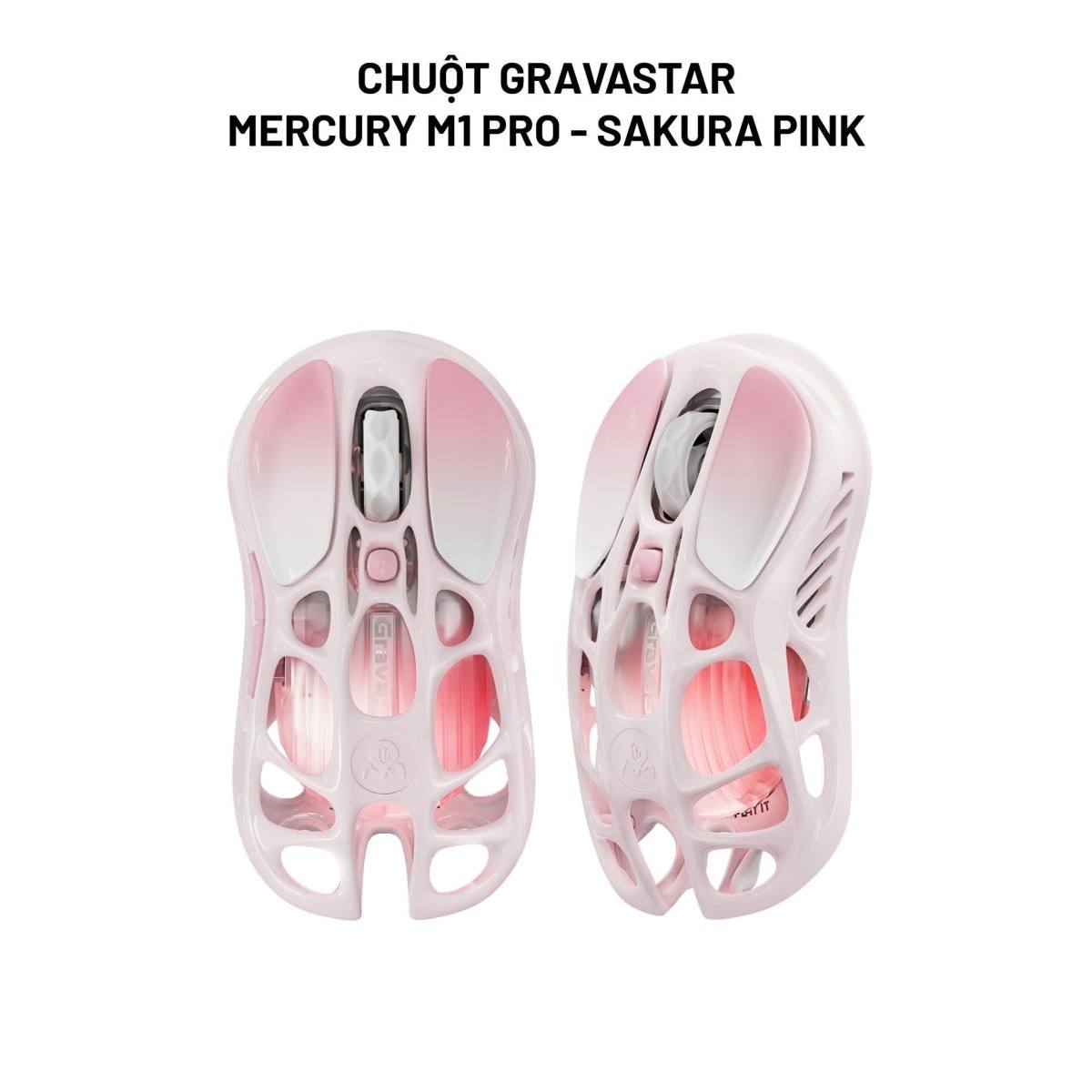 Chuột Gravastar Mercury M1 Pro - Sakura Pink