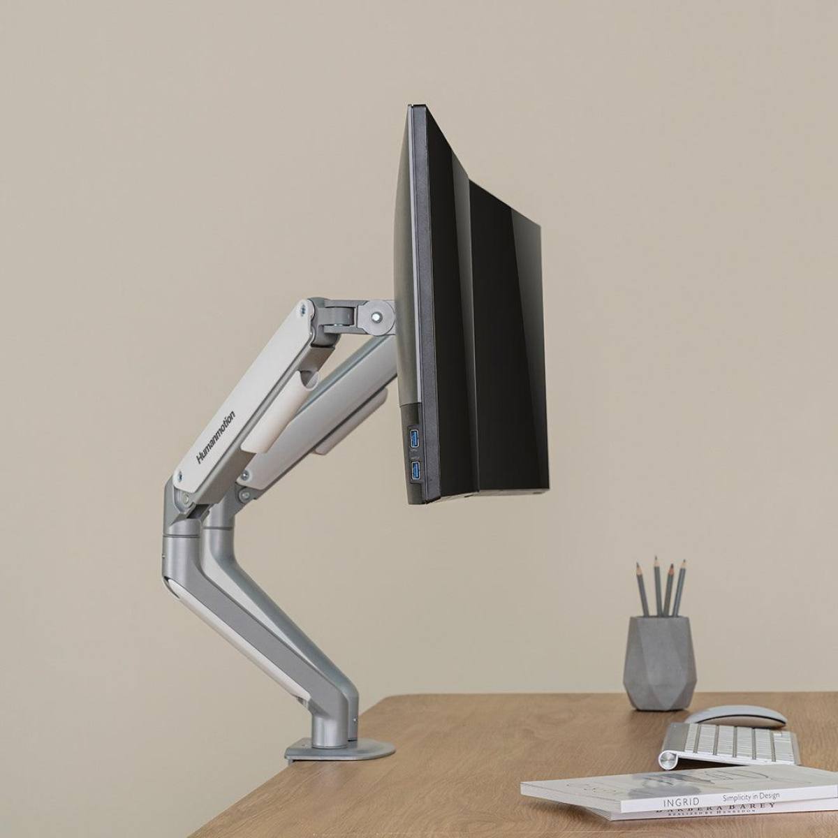 Giá đỡ màn hình đôi Human Motion T6 Pro – Dual (Màu đen)