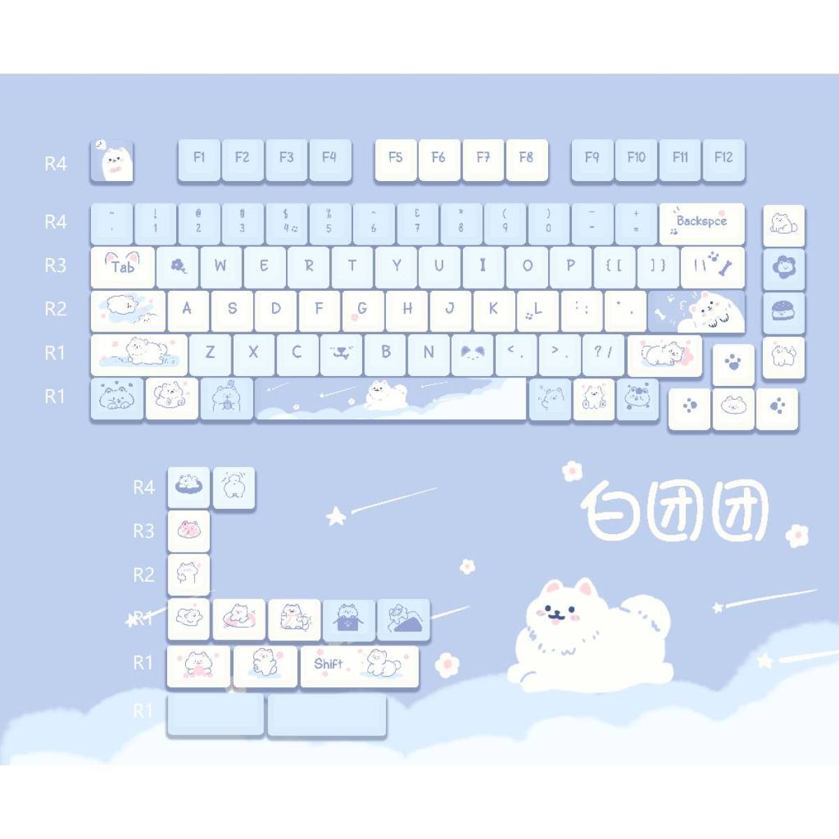 Set Keycap MOA Cute nhiều mẫu | MOA Profile - PBT DyeSub - 95 Keys