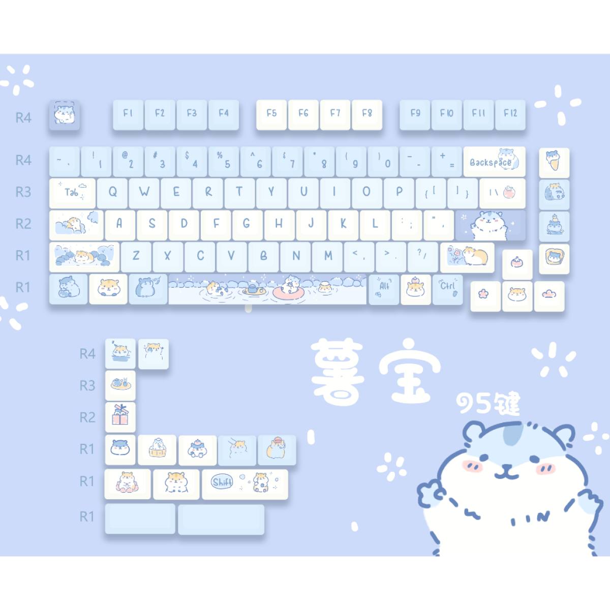 Set Keycap MOA Cute nhiều mẫu | MOA Profile - PBT DyeSub - 95 Keys