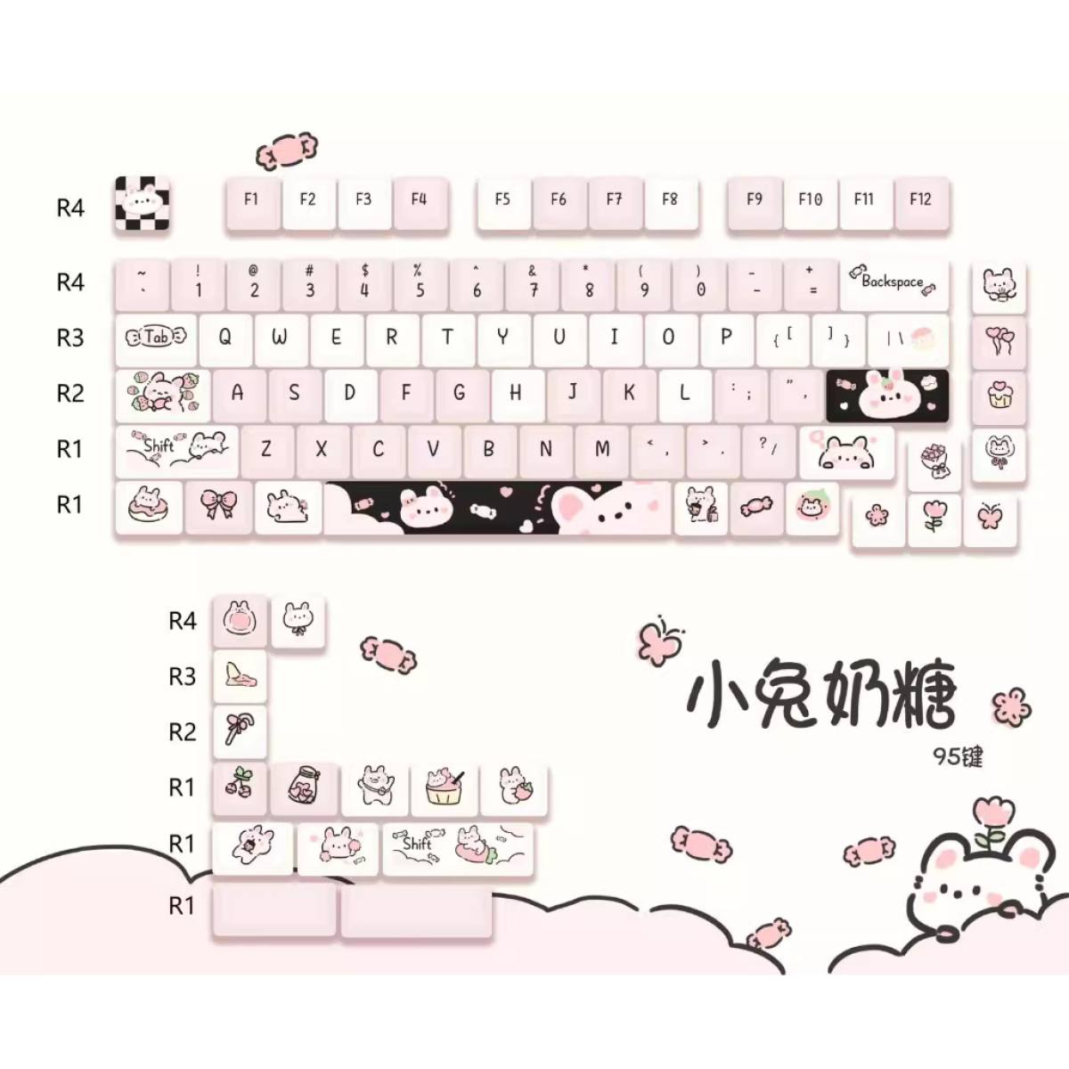 Set Keycap MOA Cute nhiều mẫu | MOA Profile - PBT DyeSub - 95 Keys