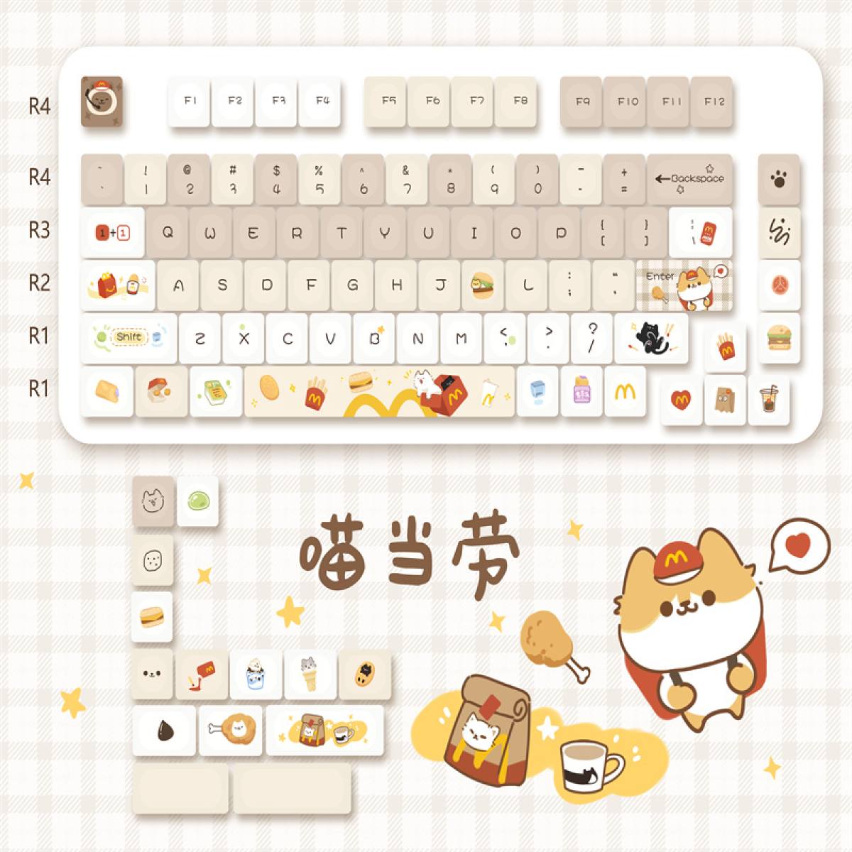 Set Keycap MOA Cute nhiều mẫu | MOA Profile - PBT DyeSub - 95 Keys