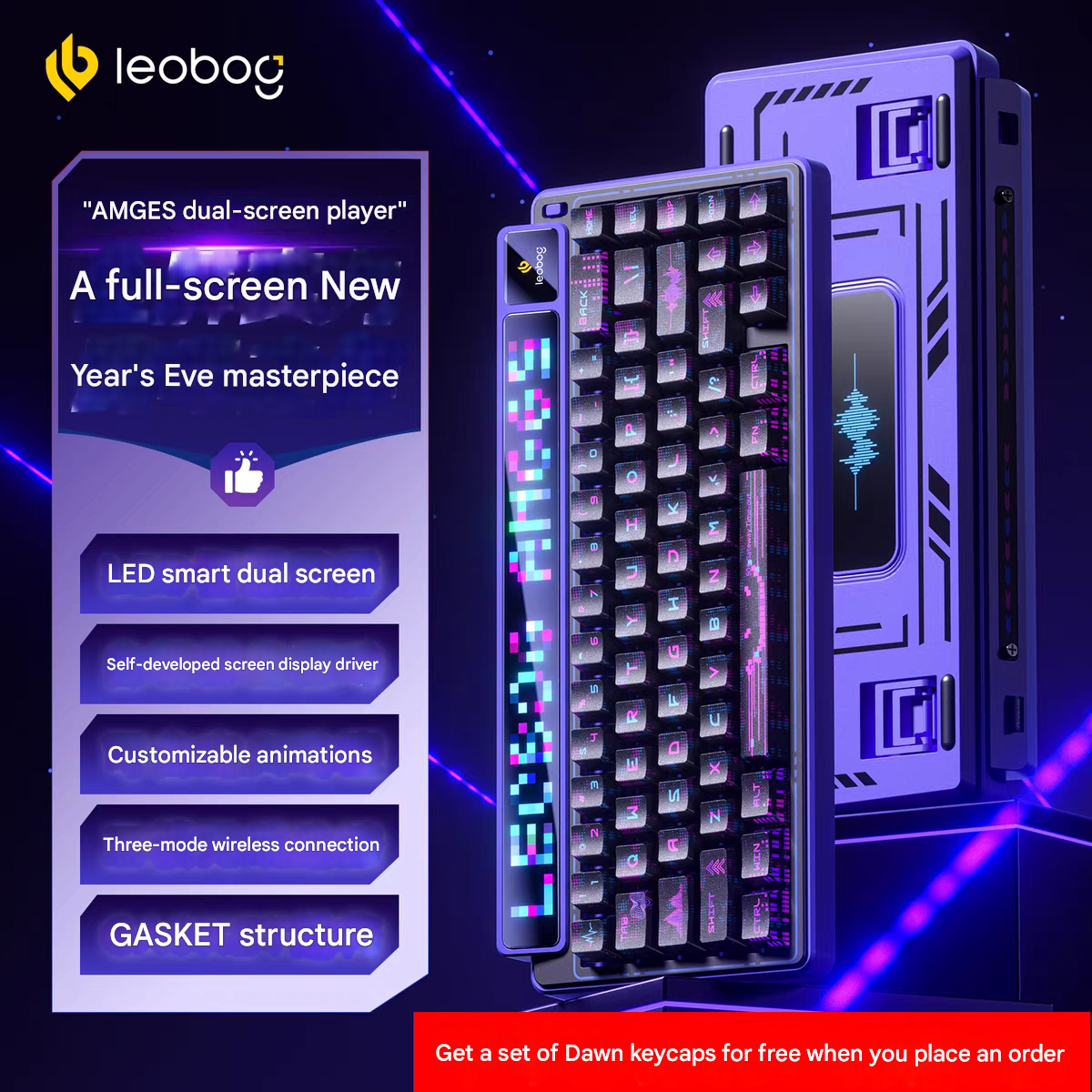 Bàn Phím Cơ Leobog AMG65 | Cyber Starry