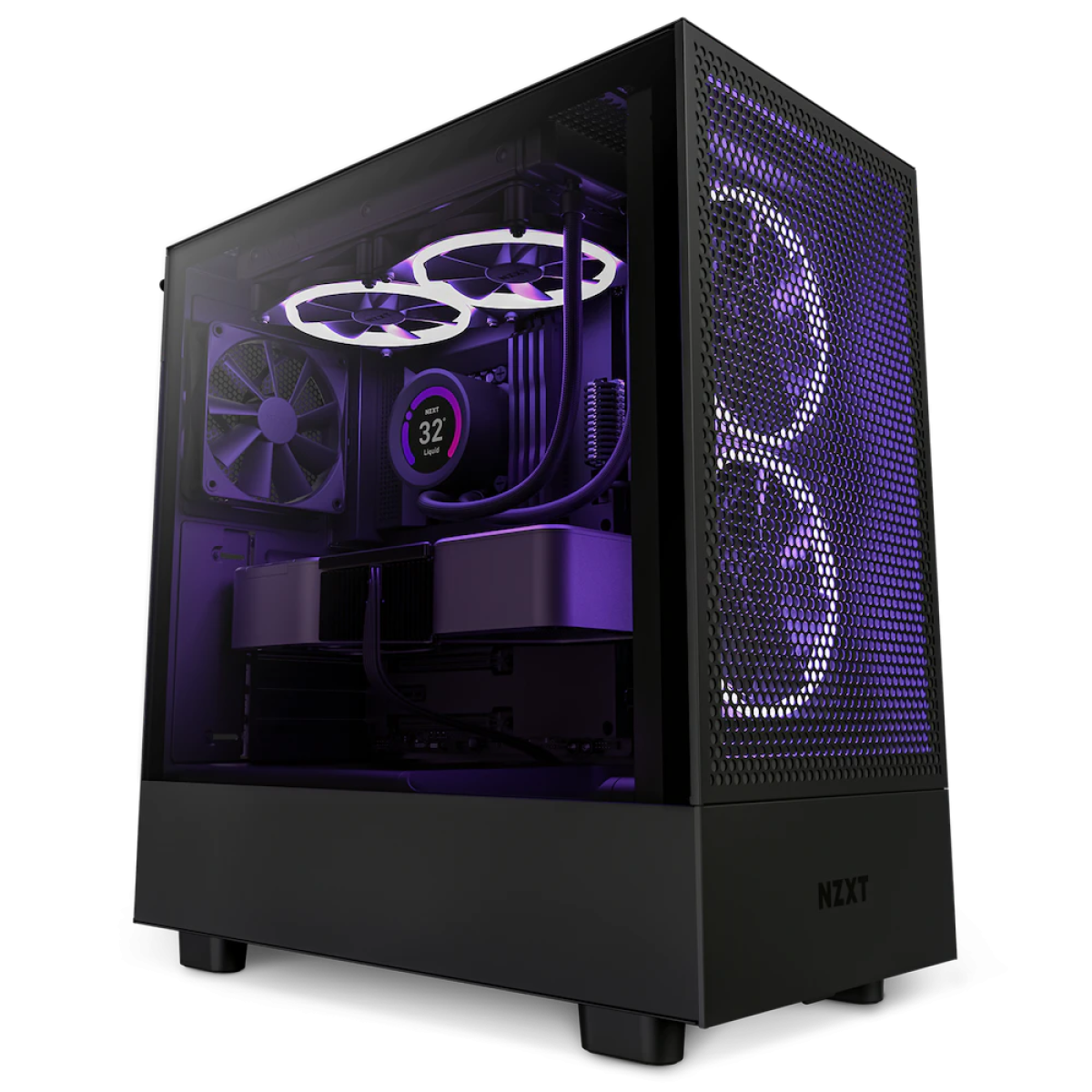 Case NZXT H5 Flow Black (Mid Tower/Màu Đen)