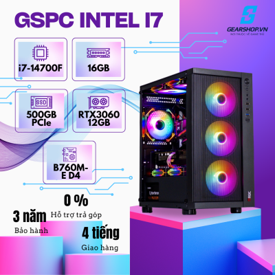 GSPC Intel I7 | i7 14700F - RTX 3060 - 16GB - 500GB