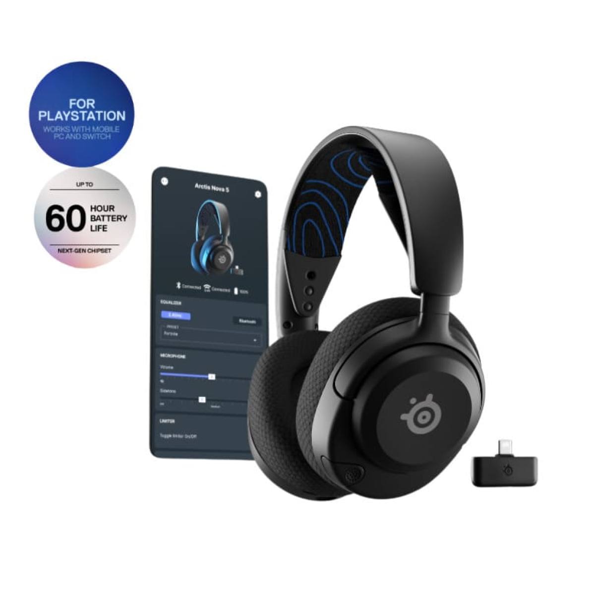 Tai nghe SteelSeries Arctis Nova 5 Wireless (Series PS5) | Black