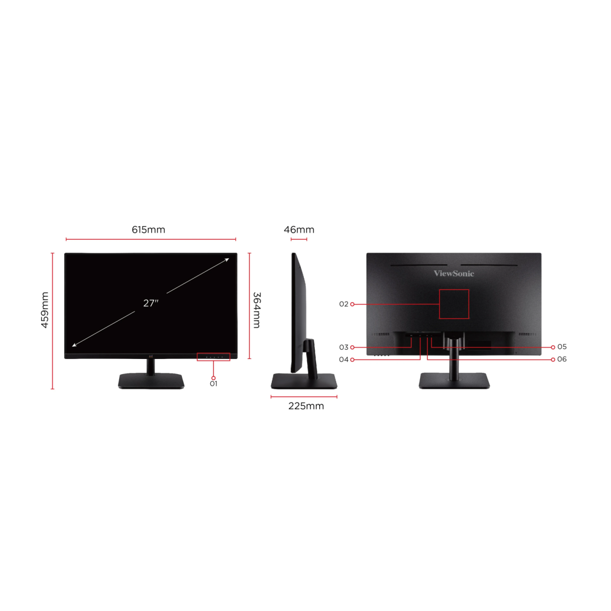 Màn hình ViewSonic VA2732A-H | 27 Inch - Full HD - IPS - 120Hz