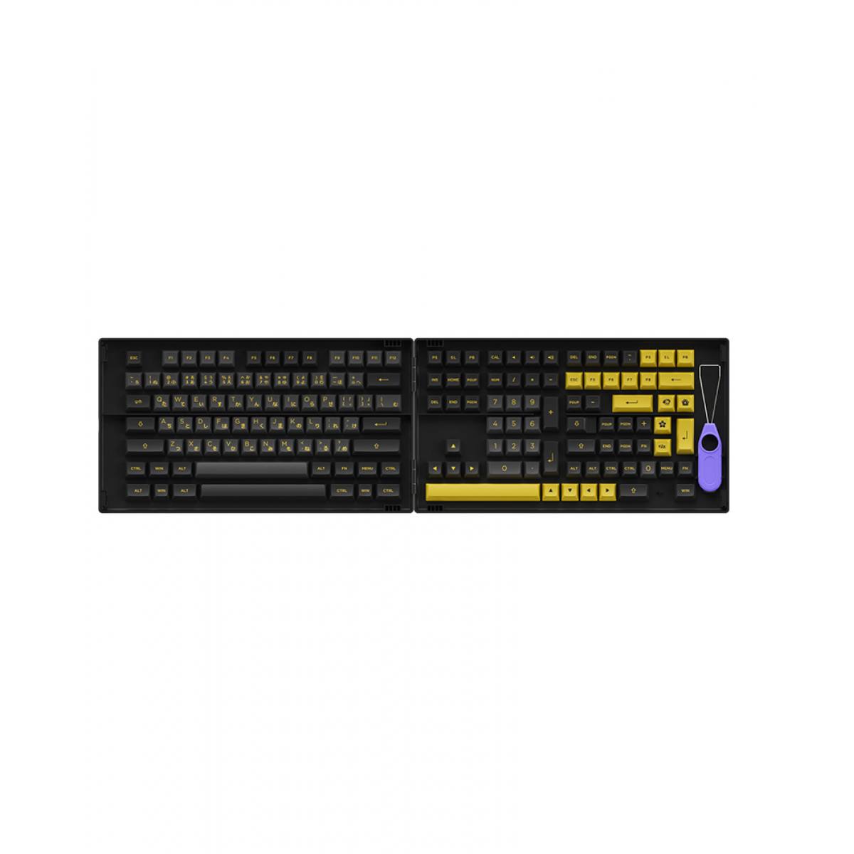 Set Keycap Akko – Black Gold (PBT Double-Shot/ASA profile/158 nút)