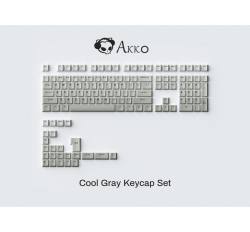 Set Keycap Akko Cool Gray | PBT Double-Shot / Cherry Profile
