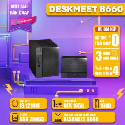 Máy tính bộ Asrock DeskMeet B660 | i3 12100F - GTX 1650