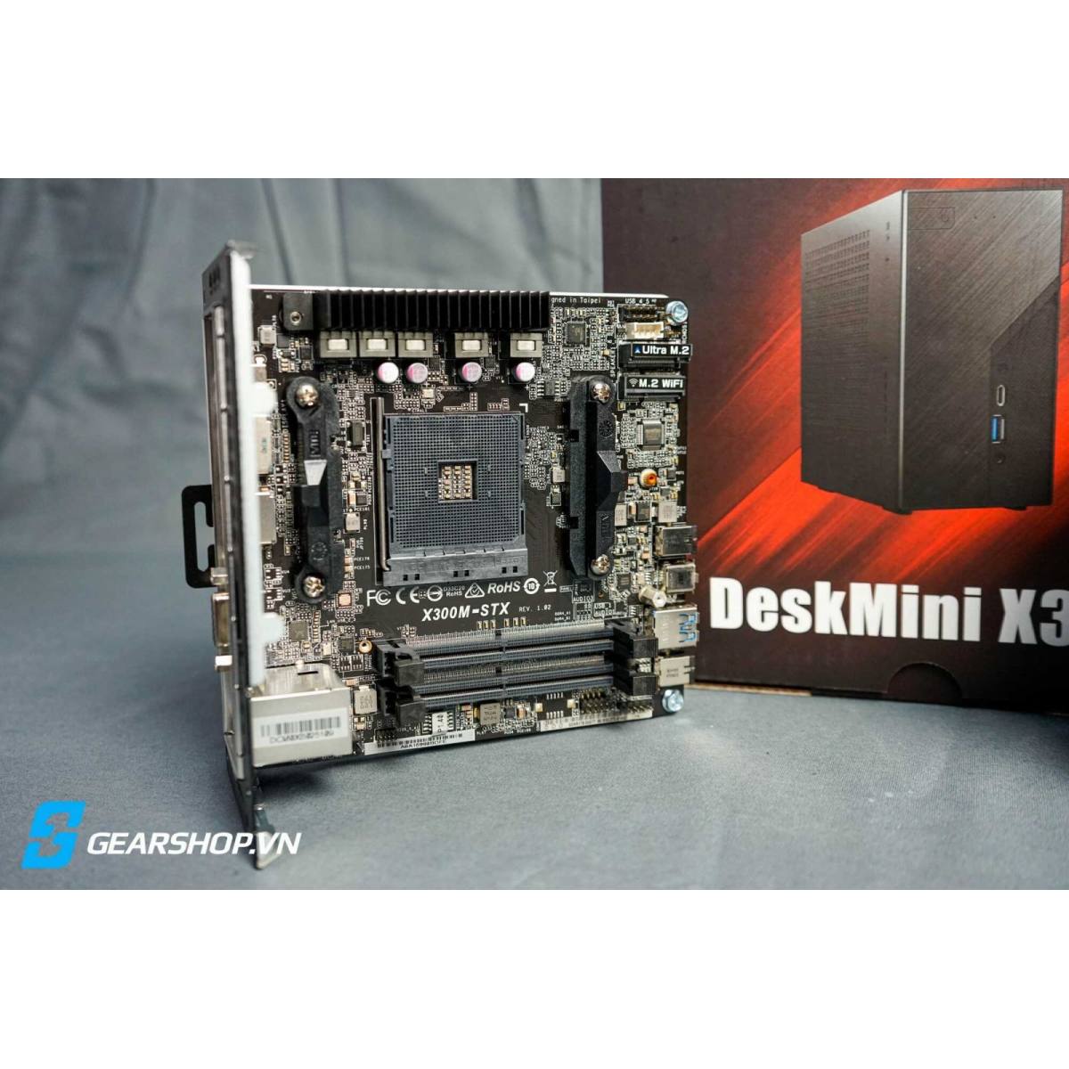 Máy tính bộ Asrock DeskMini X300 (AMD Ryzen 5 5600G - Ram 16Gb - SSD 256Gb Nvme)