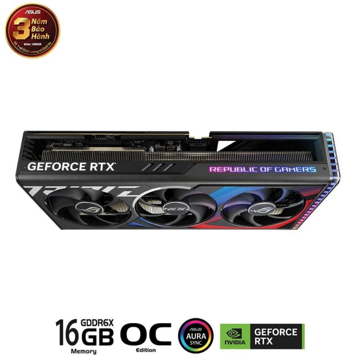 VGA ASUS ROG Strix GeForce RTX 4080 OC 16GB | ARGB - LGA1700 - GDDR6X