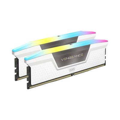 RAM Corsair VENGEANCE RGB White Heatspreader DDR5, 5600MHz 64GB 2x32GB DIMM, RGB LED, 1.25V