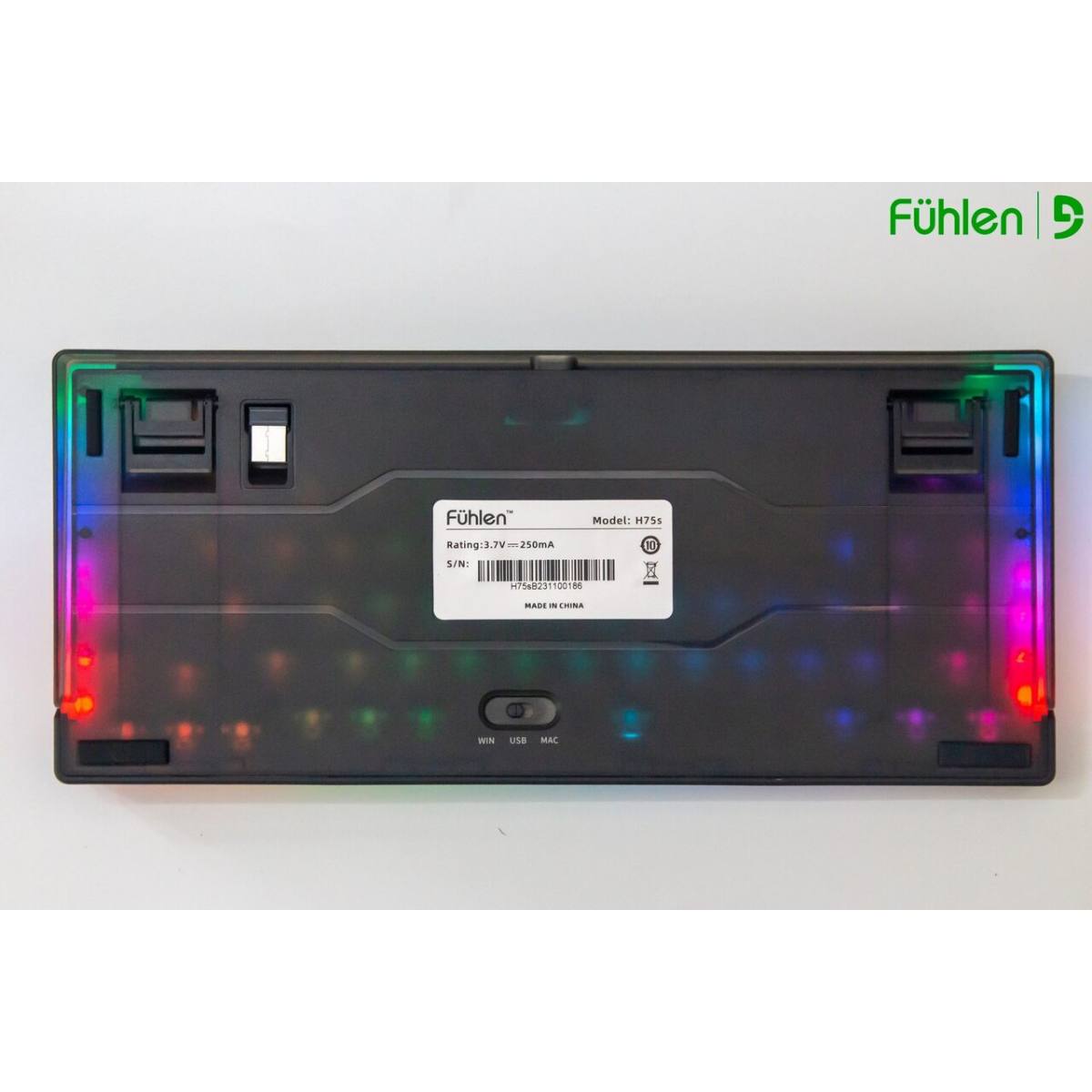 Kit FUHLEN H75S V2 RGB - Smoke | Không dây - Gasket - Hotswap - Mạch xuôi