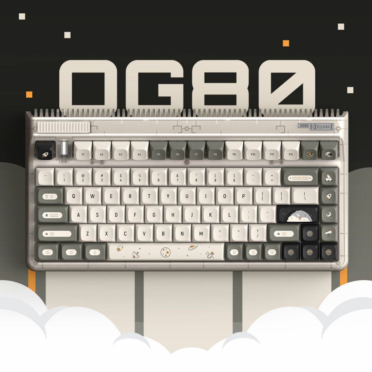 Bàn phím IQUNIX OG80 Hitchhiker | Không dây - RGB